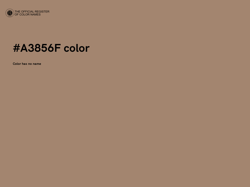 #A3856F color image