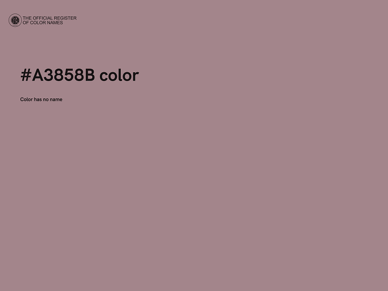 #A3858B color image