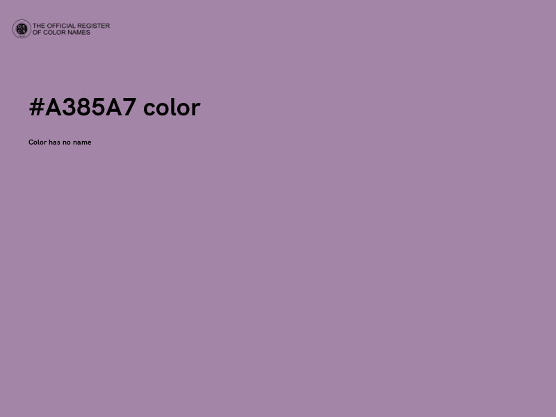 #A385A7 color image