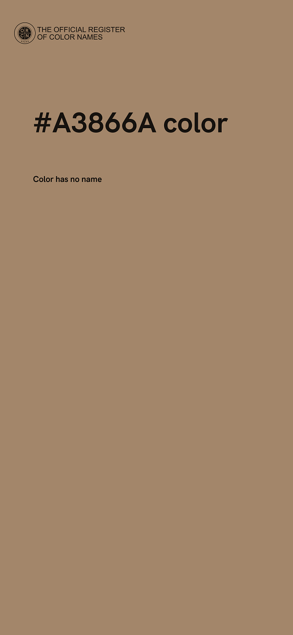 #A3866A color image