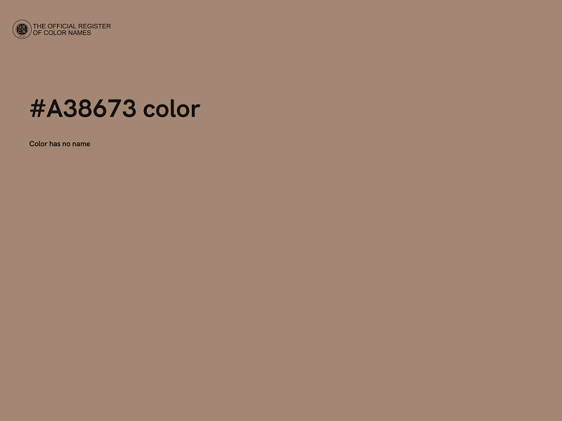 #A38673 color image