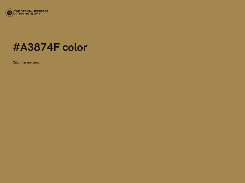 #A3874F color image