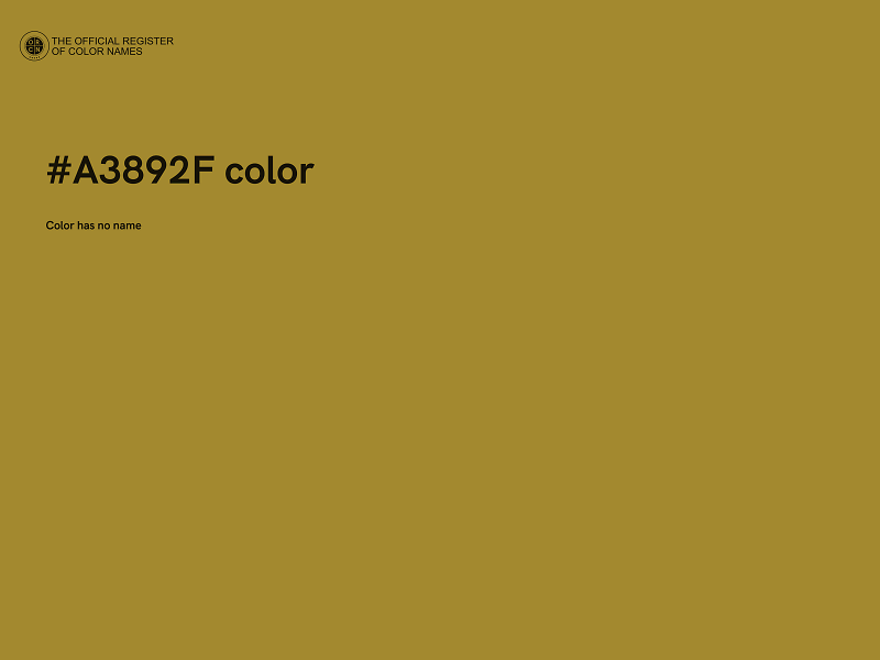 #A3892F color image