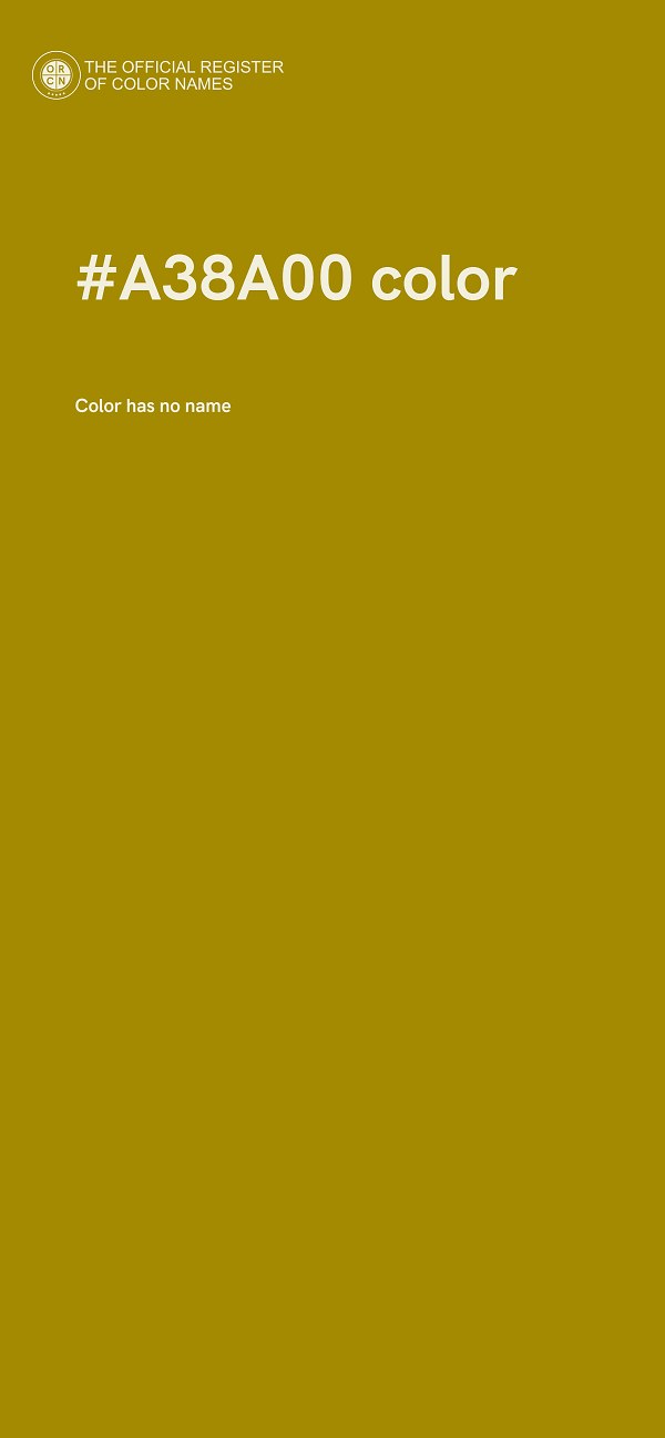 #A38A00 color image