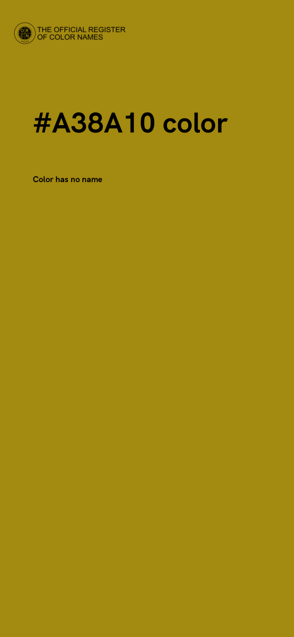 #A38A10 color image