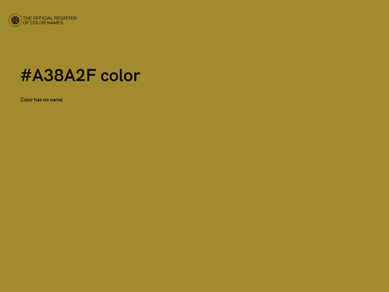 #A38A2F color image