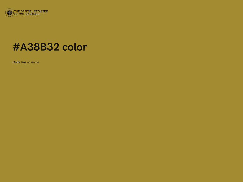 #A38B32 color image