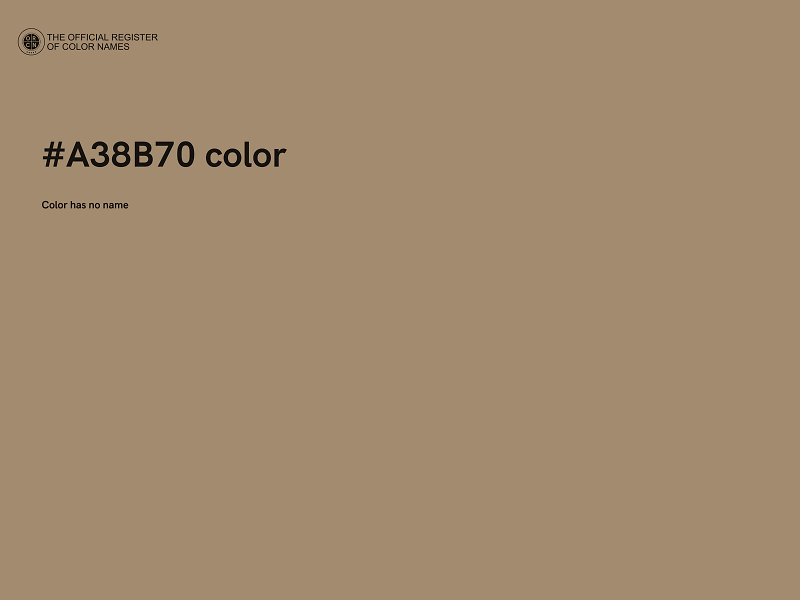 #A38B70 color image
