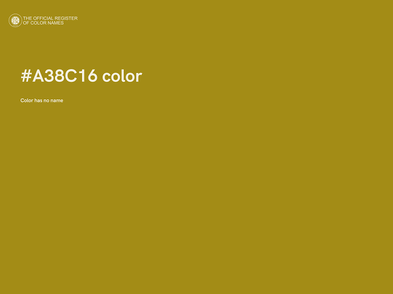 #A38C16 color image