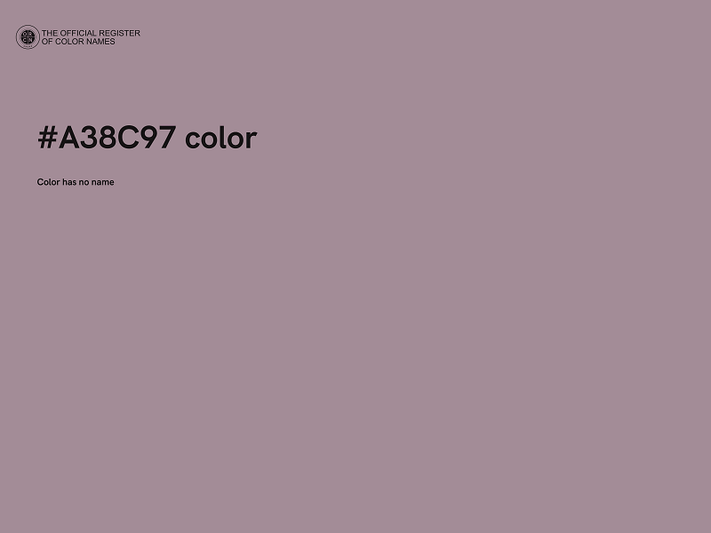 #A38C97 color image