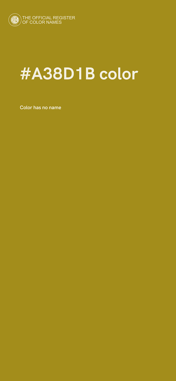 #A38D1B color image