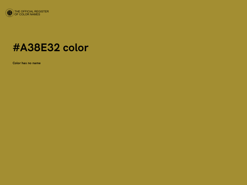 #A38E32 color image