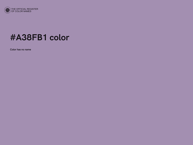 #A38FB1 color image