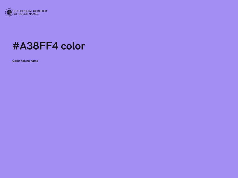 #A38FF4 color image