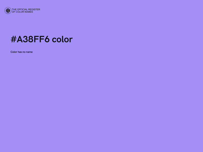 #A38FF6 color image