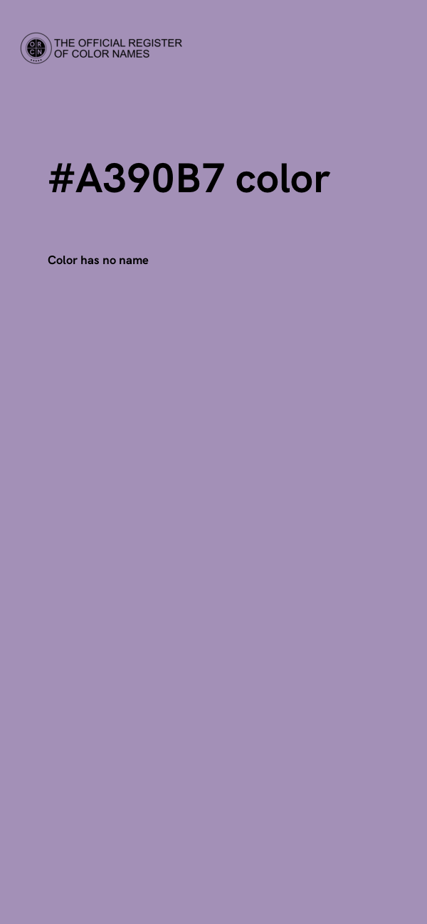 #A390B7 color image