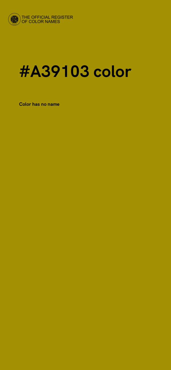 #A39103 color image