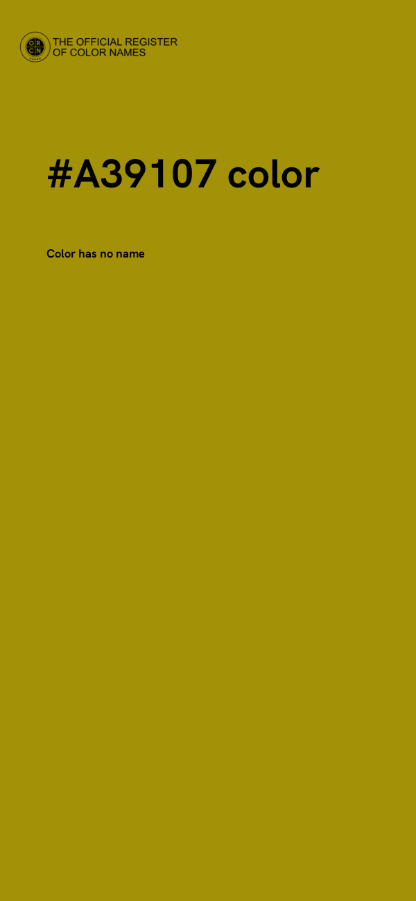 #A39107 color image