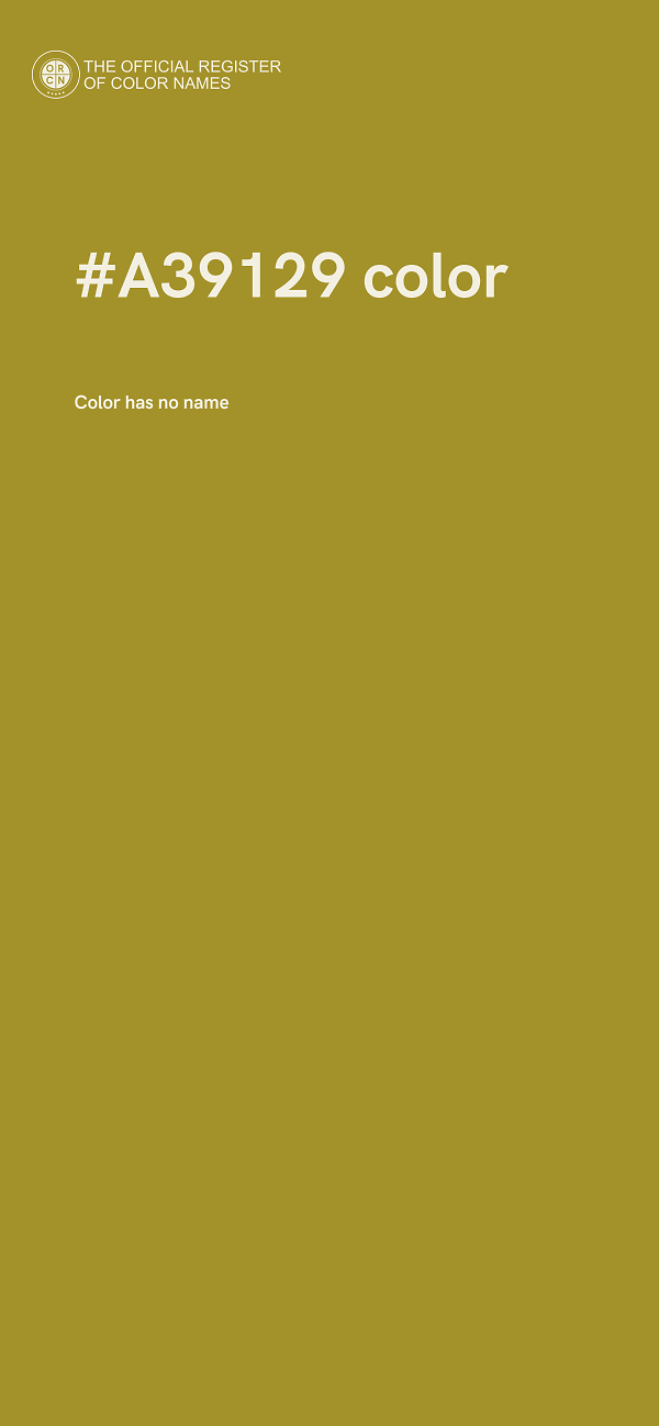 #A39129 color image