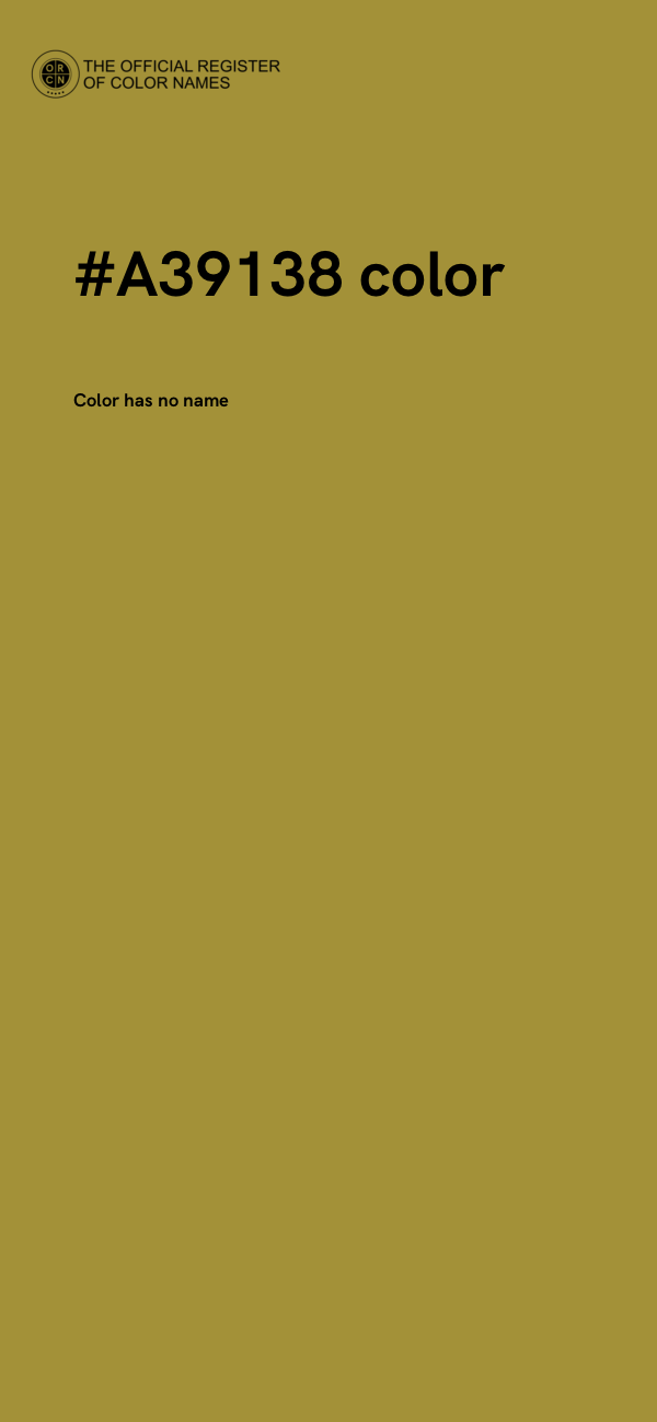 #A39138 color image