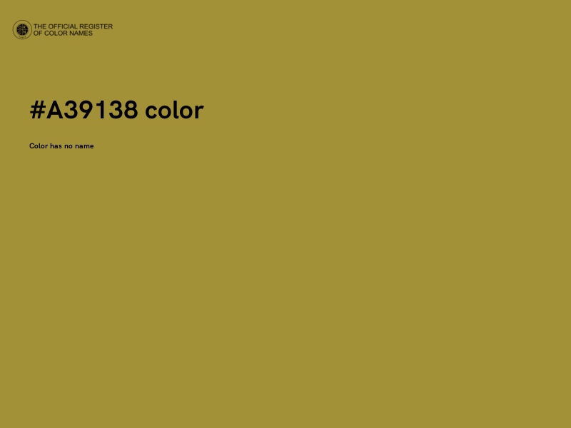 #A39138 color image