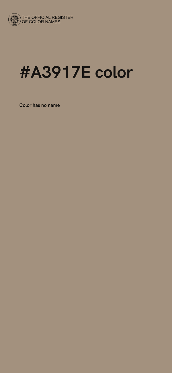 #A3917E color image