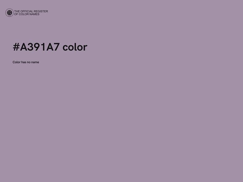 #A391A7 color image