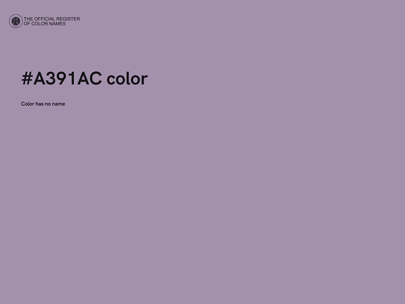 #A391AC color image