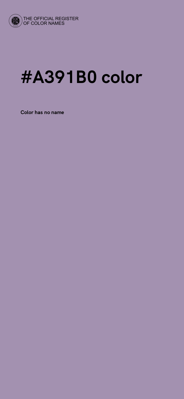 #A391B0 color image