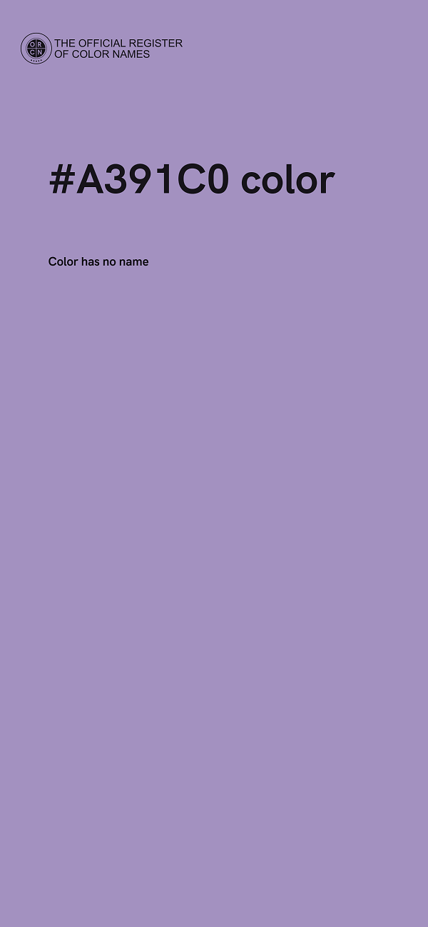#A391C0 color image