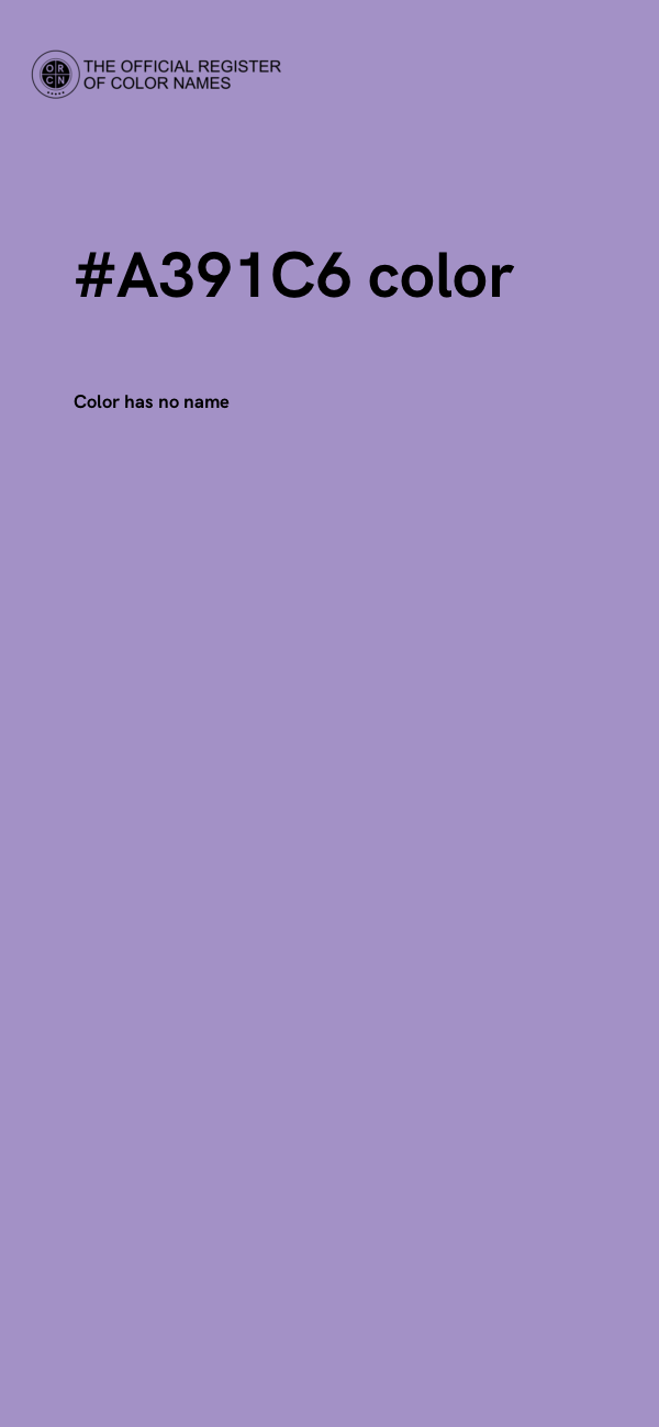 #A391C6 color image