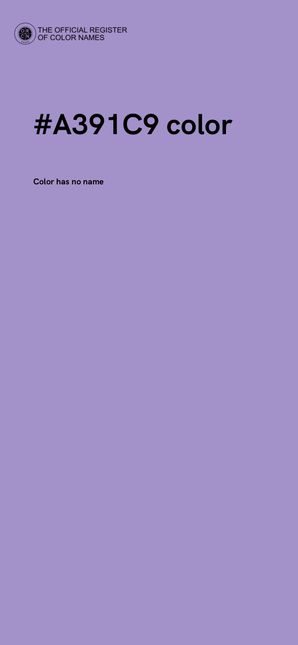 #A391C9 color image
