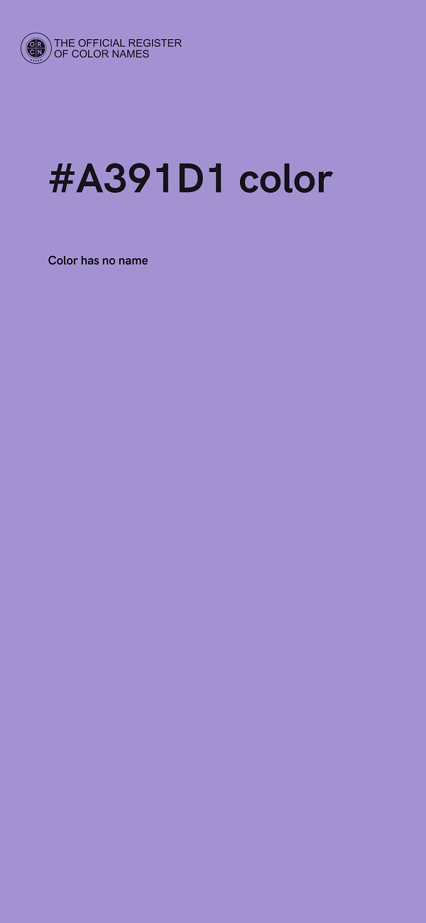 #A391D1 color image