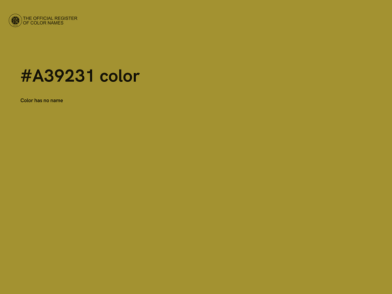 #A39231 color image