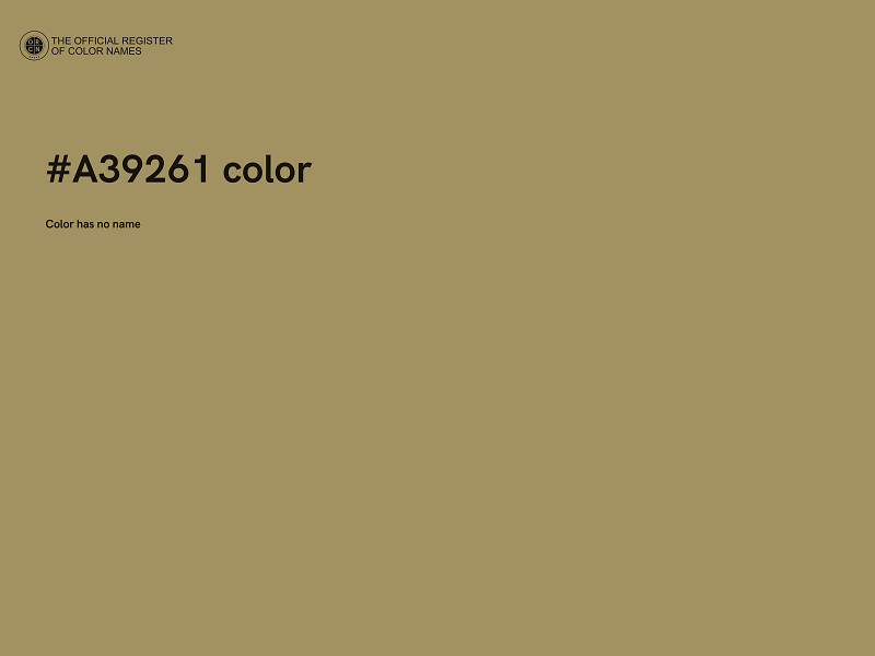 #A39261 color image