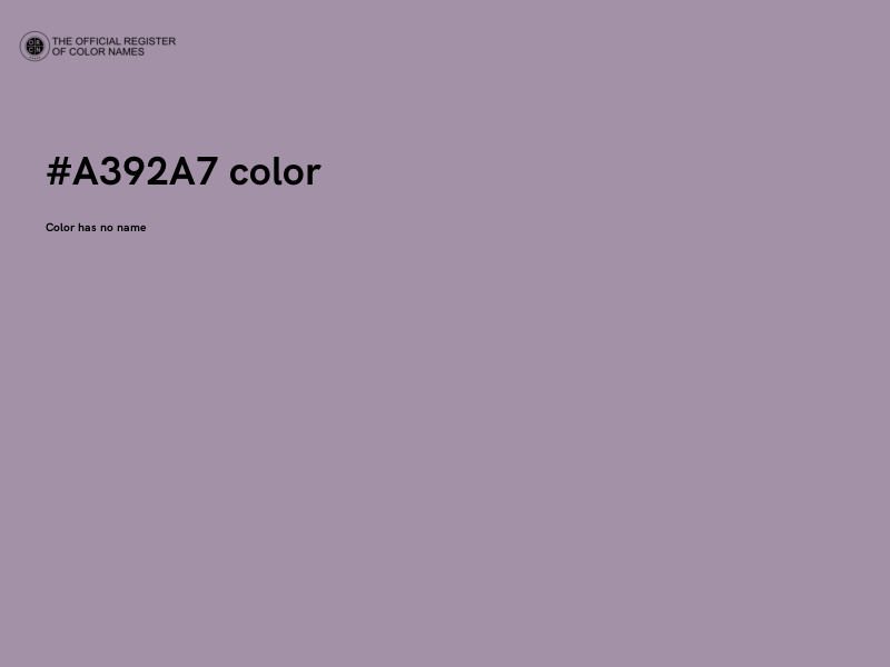 #A392A7 color image
