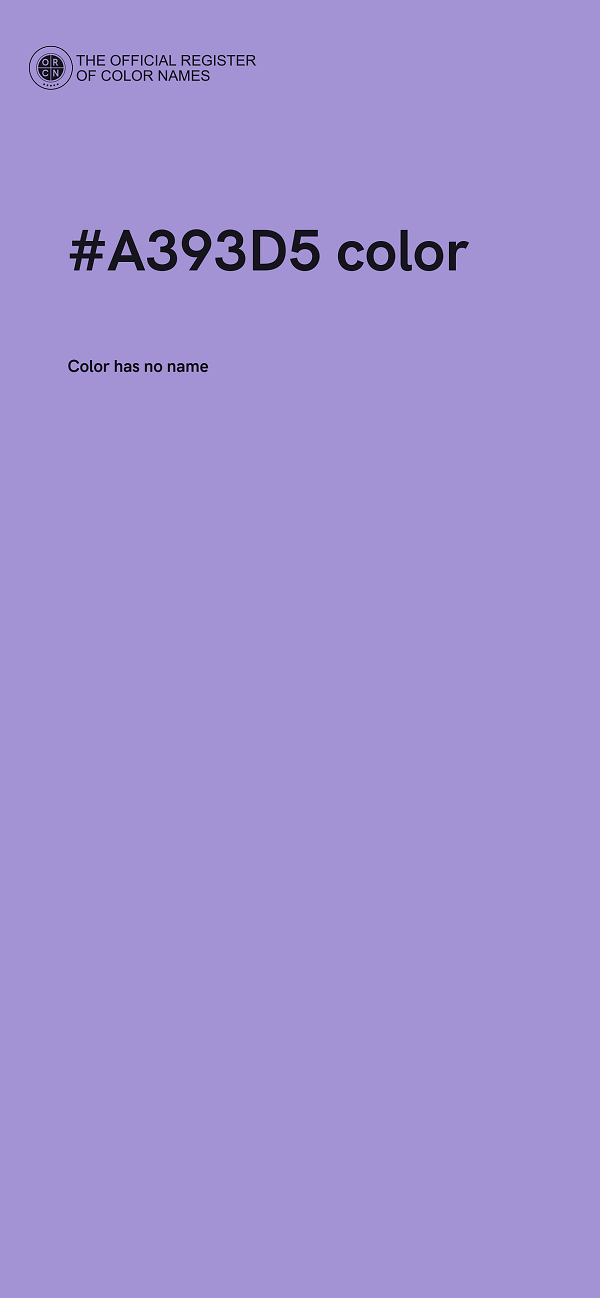 #A393D5 color image