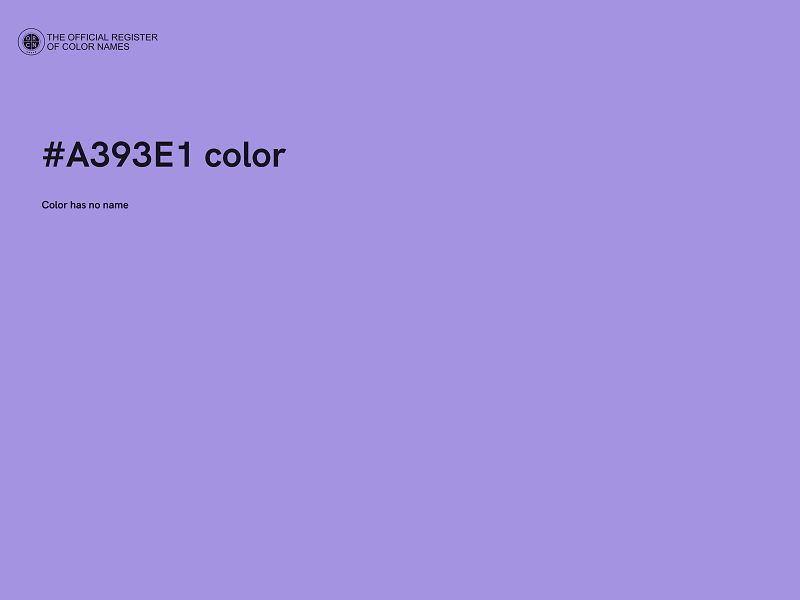 #A393E1 color image