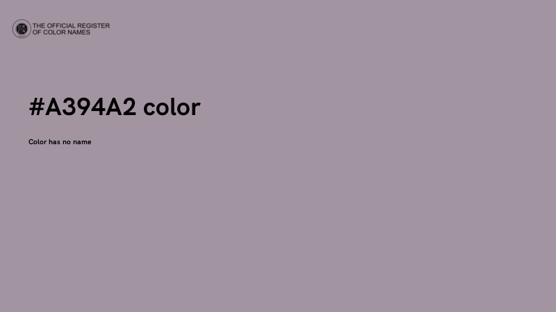 #A394A2 color image