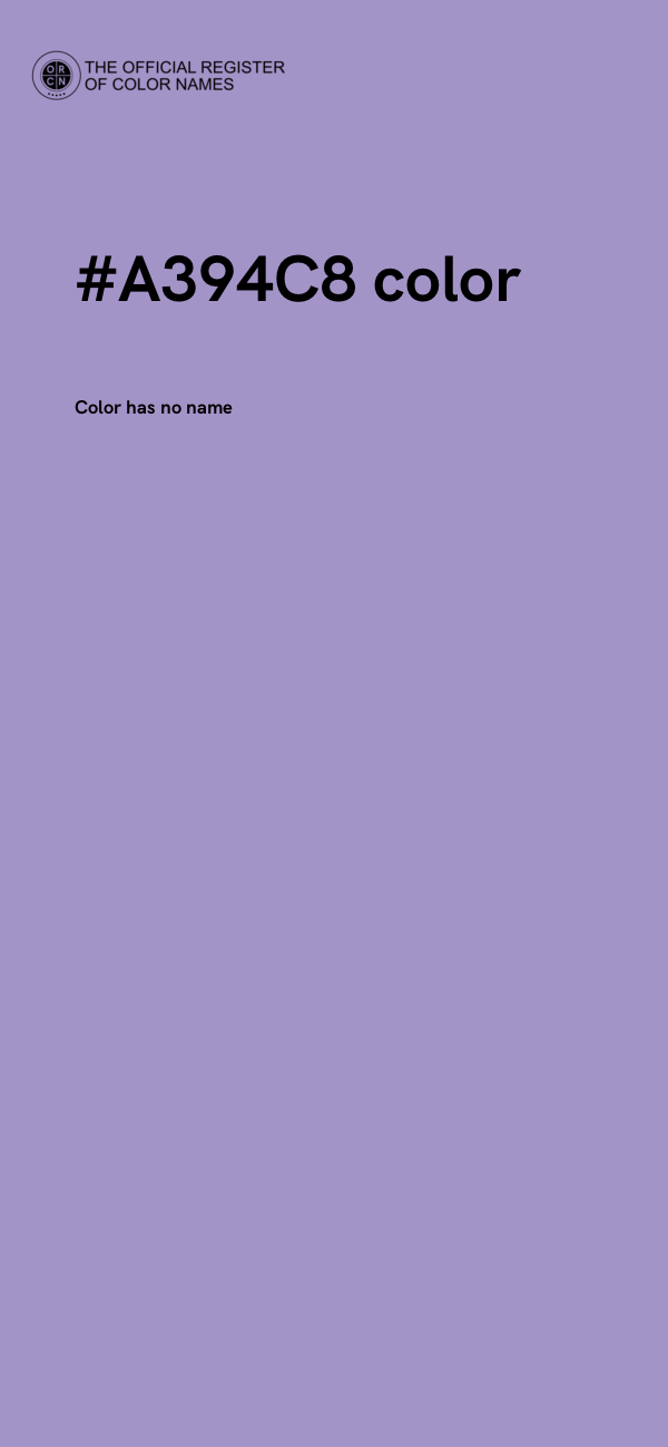#A394C8 color image