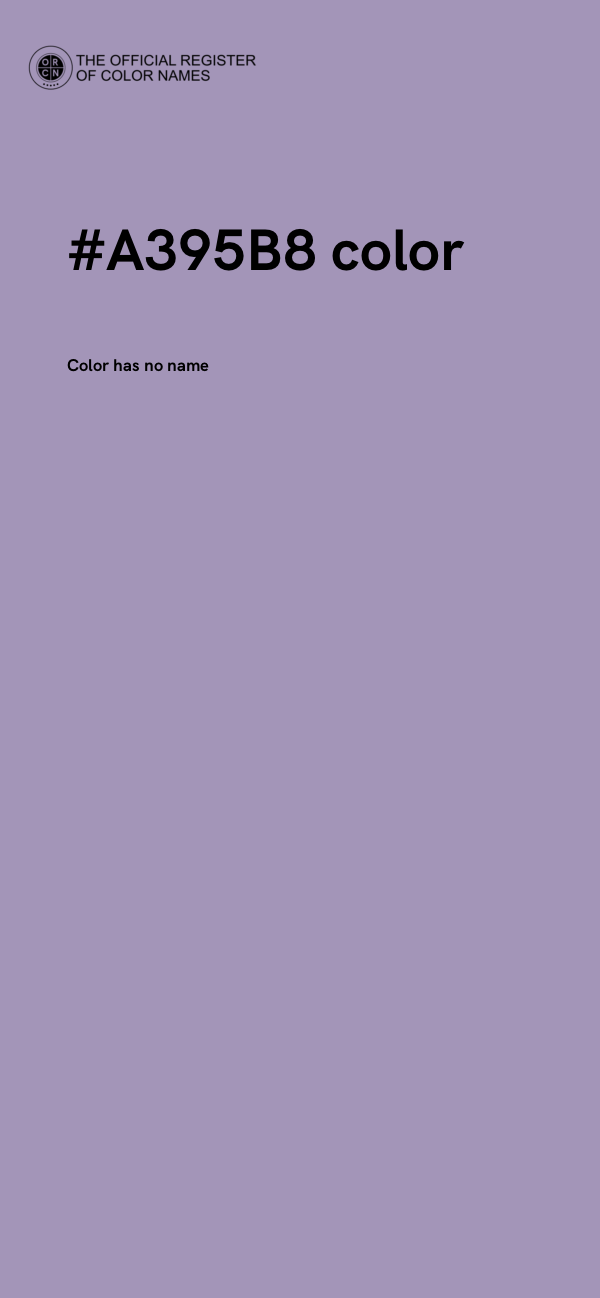 #A395B8 color image