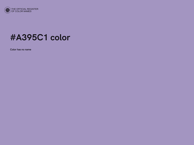 #A395C1 color image