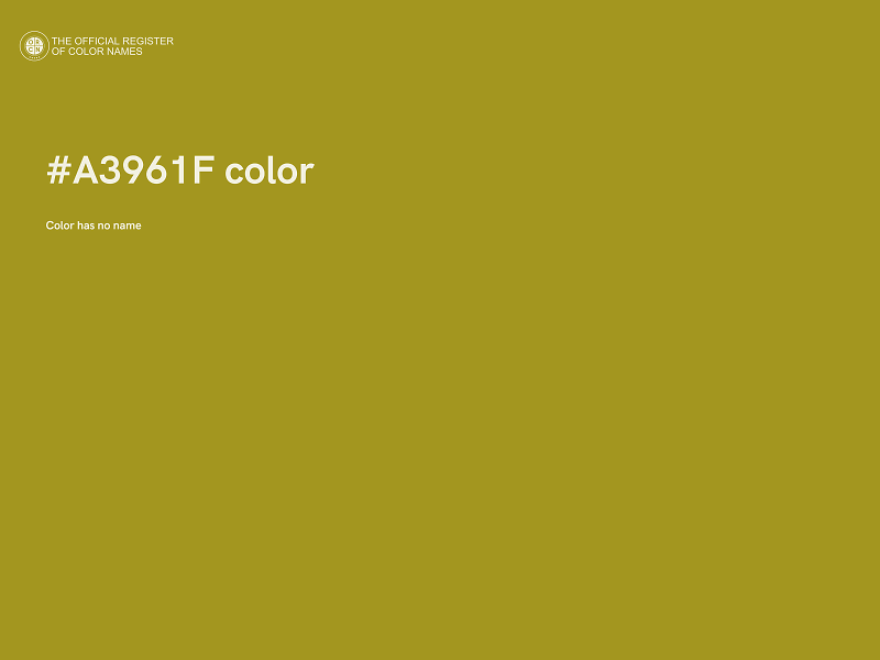 #A3961F color image