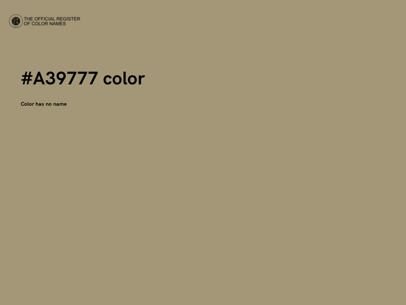 #A39777 color image