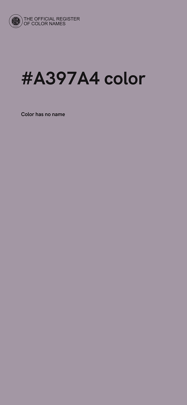#A397A4 color image