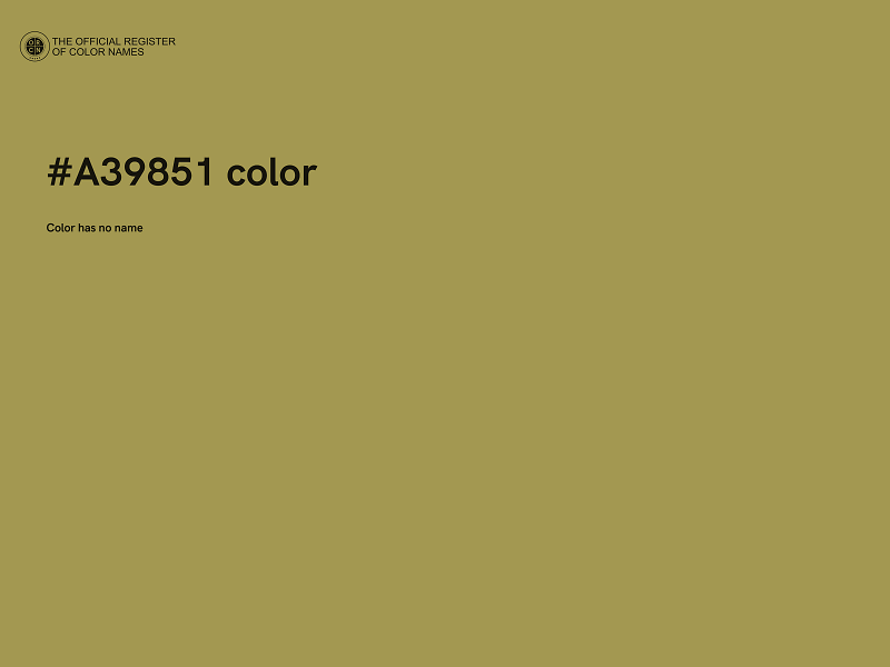 #A39851 color image