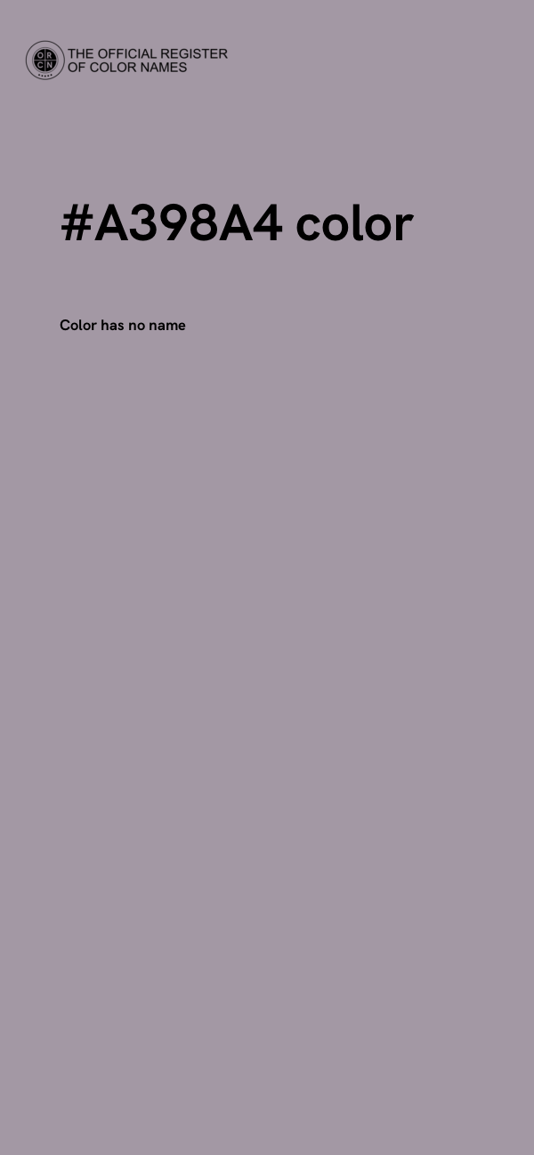 #A398A4 color image