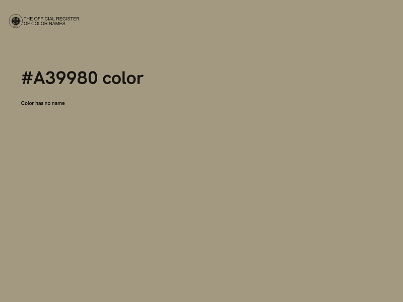 #A39980 color image