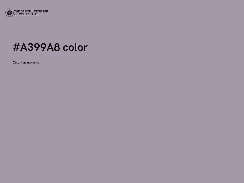 #A399A8 color image