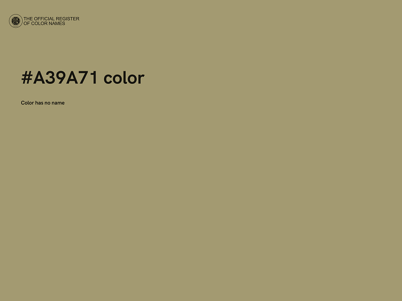 #A39A71 color image